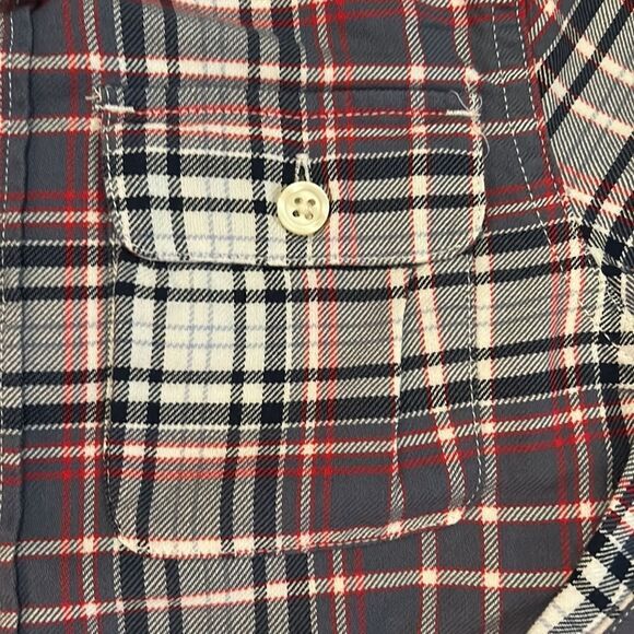 ((2 PIECE)) CREWCUTS BOYS 100% COTTON CASUAL BUTTON DOWN SHIRTS PLAID SIZE 4/5 - Picture 6 of 7